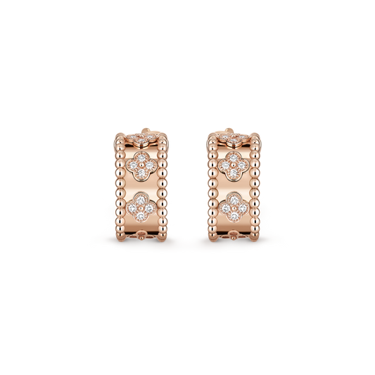 עגילי חישוק פרלה קלוורס